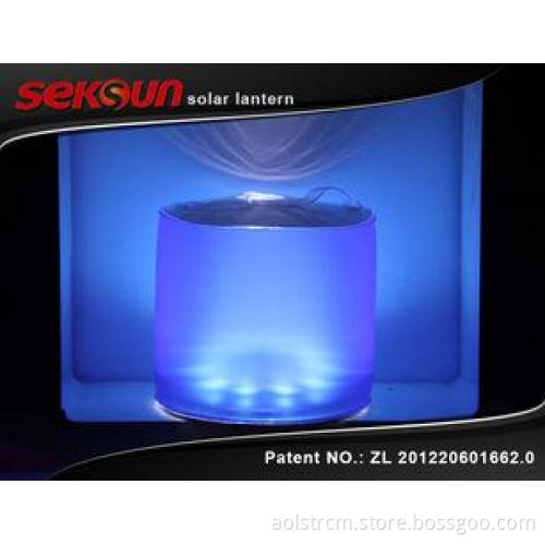 Colorful solar rechargeable 0.6W Inflatable Led Lantern ZL2